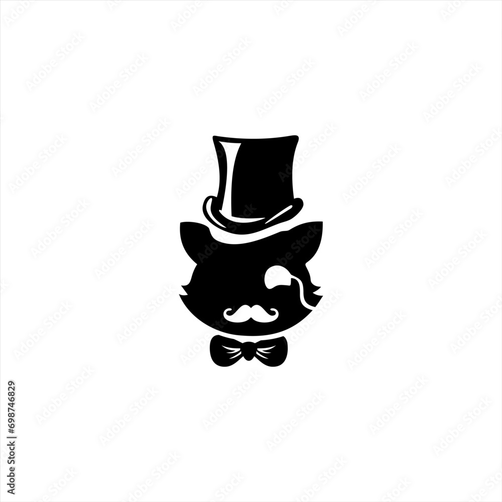 Elegant cat logo silhouette. Cat logo. Pet shop logo.