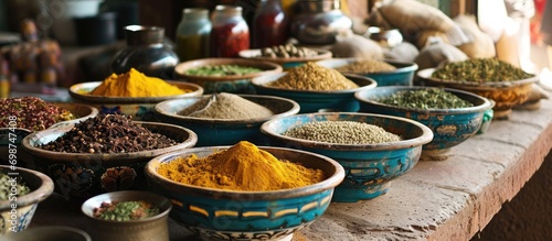 Moroccan market spices