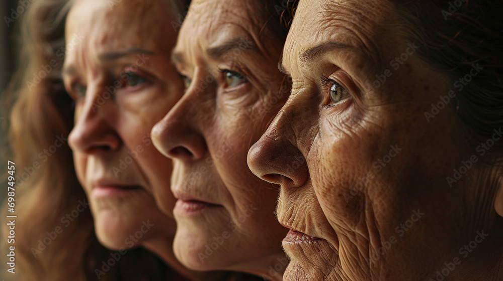 retrato de 3 generaciones de mujeres