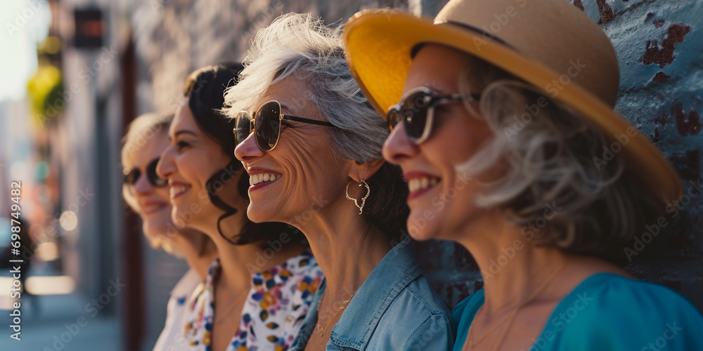 Fototapeta premium mujeres por encima de sus 50 años muy felices 