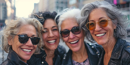 mujeres por encima de sus 50 años muy felices  photo