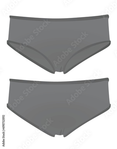 Men grey swim suit. vector illustration 