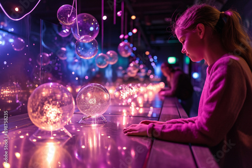 Particle Zoo Safari - Embarking on a journey into the fascinating world of particle physics, exploring the diverse family of subatomic particles and the fundamental forces that gov photo