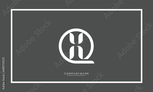 Alphabet letters icon logo QX or XQ