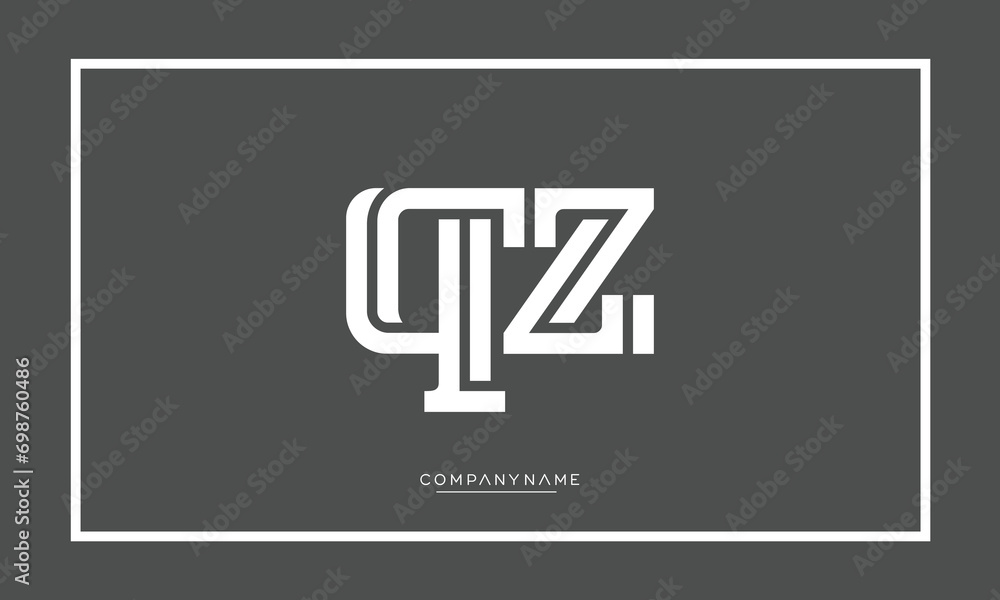 QZ or ZQ Alphabet letters logo monogram QZ or ZQ Alphabet letters logo monogram