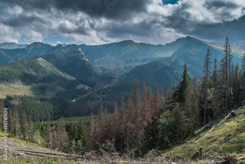Widok z gór Tatrzańskiego Parku Narodowego