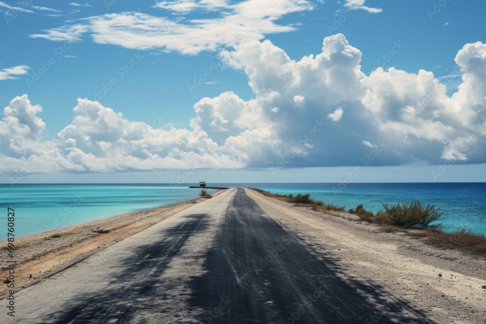 Scenic Drive Along the Coastal Atoll: Road Trip to a Beautiful Island Destination