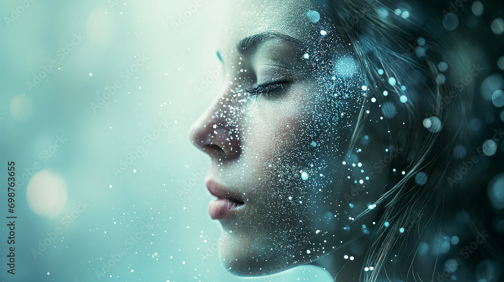 Woman Celebrating Connection to Nature. Rejuvenating Energy, Mindfulness, Meditation. Sustainability, Ecology, Climate Change. Organic Spa, Skincare, Mental Wellness. Goddess of Nature, Planet Earth Woman Celebrating Connection to Nature. Rejuvenating Energy, Mindfulness, Meditation. Sustainability, Ecology, Climate Change. Organic Spa, Skincare, Mental Wellness. Goddess of Nature, Planet Earth