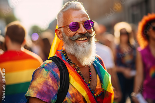 photos of real people celebrating pride day on the street