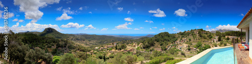 Obraz na płótnie Galilea with panoramic views and finca on the mountain w salonie