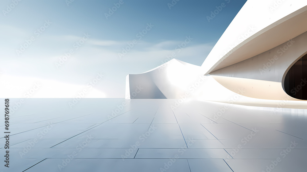 3d render of abstract futuristic architecture with empty concrete floor
3d render of abstract futuristic architecture with empty concrete floor