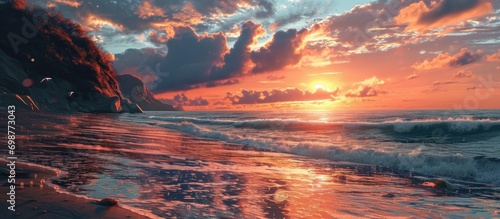 Gorgeous beach sunset