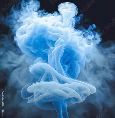Niebieskie tło dym. Pastelowy kolor photo