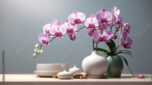 Botanical Elegance: A Captivating Art Piece Showcasing a Very Beautiful Orchid