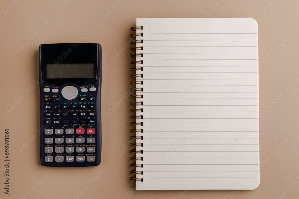 notebook and calculator notebook and calculator