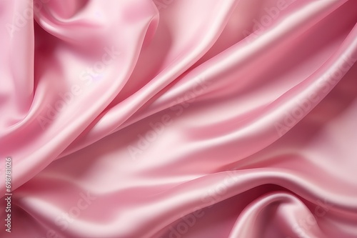 Smooth elegant pink silk or satin texture can use as wedding background. Luxurious valentine day background design 
