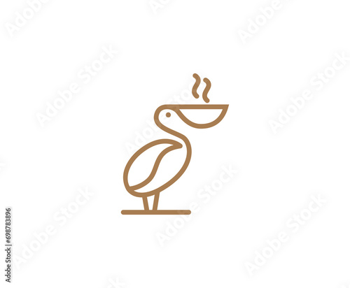 The coffee shop logo, Coffee Bean with bird symbol