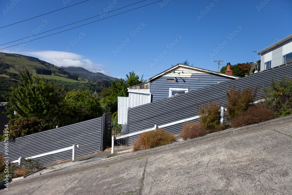 House on Baldwin Street - The Steepest Street in the World House on Baldwin Street - The Steepest Street in the World