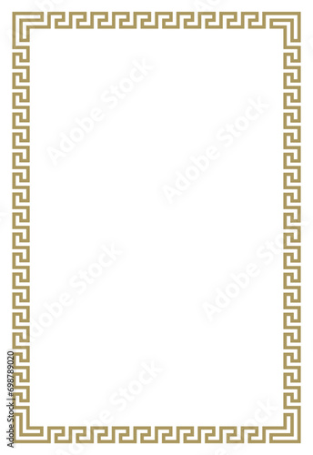 Gold Frame for your text or photo vintage frame with ornament vector illustration