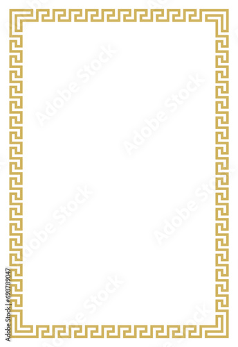 Gold Frame for your text or photo vintage frame with ornament vector illustration