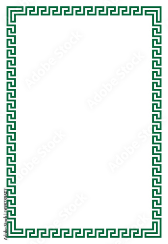 Green Frame for your text or photo vintage frame with ornament vector illustration