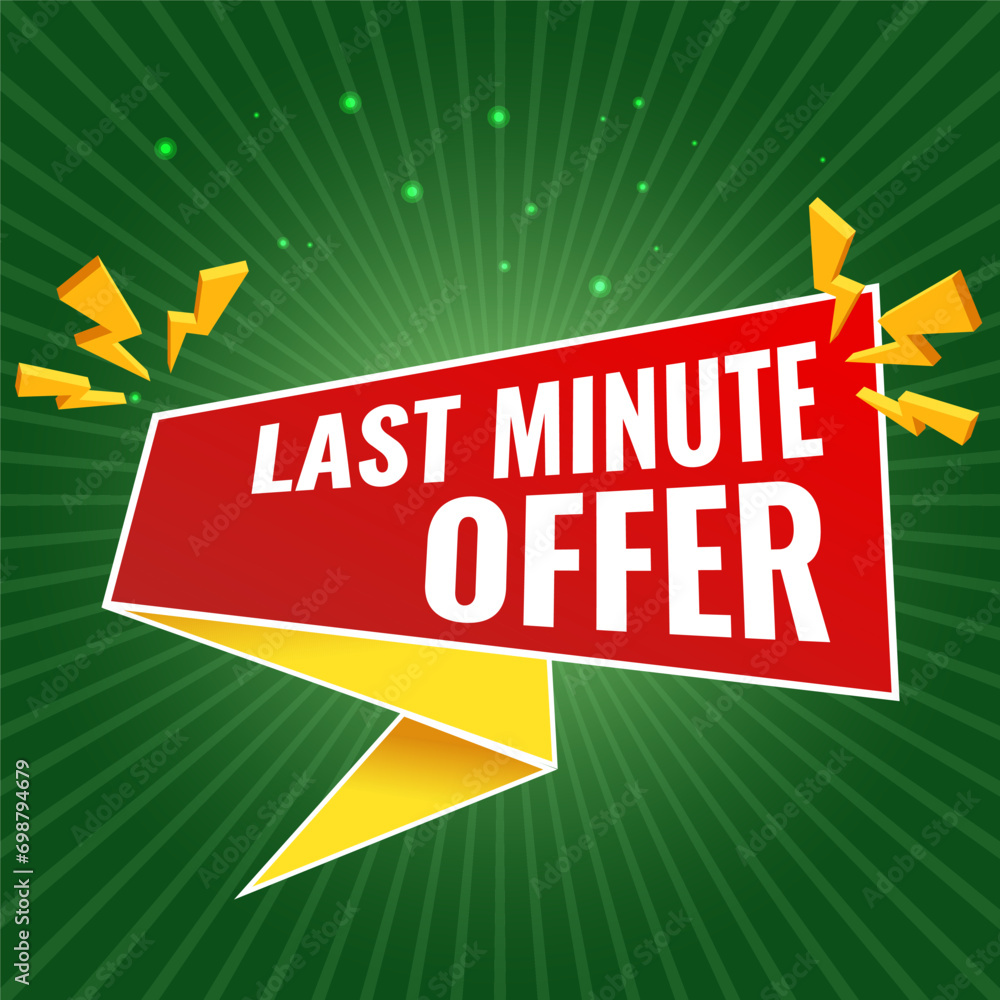 Fototapeta premium Isometric Last Minute Offer. Sale timer tag. Countdown Clock Promo. Flash Sales