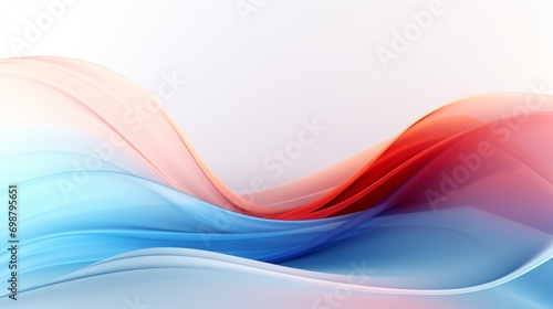 abstract background with blue and red wavy lines, vector illustration Generative AI