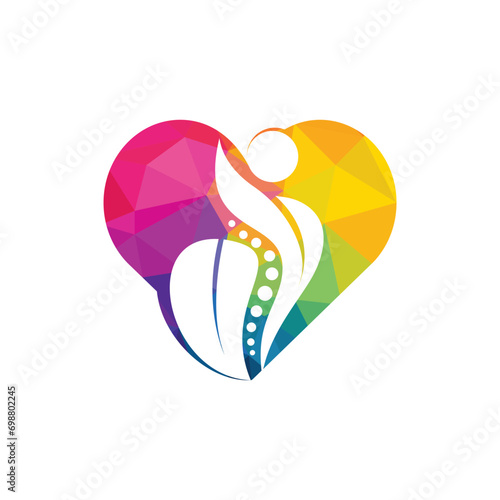 Chiropractic Logo Design Vector illustration. Spine care logo. Bone , orthopedic , Chiropractic Wellness Center. photo