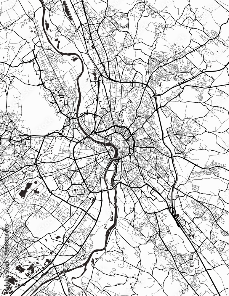 Obraz premium Toulouse France City Map