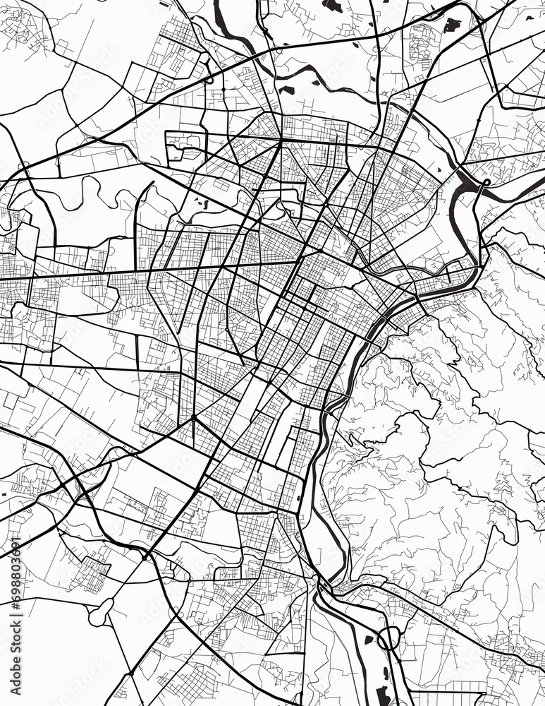 Turin Italy City Map 