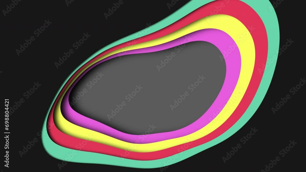 Vidéo Stock Vibrant and dynamic, this 3D abstract rendition showcases a ...