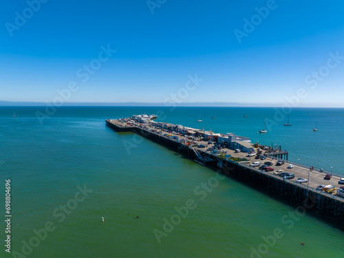 Wallpaper Mural Aerial view of the Santa Cruz beach town in California, USA. Torontodigital.ca
