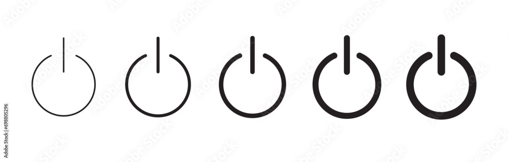 Shutdown icon. Power button icon. Switch. Power on. off symbol. Vector ...
