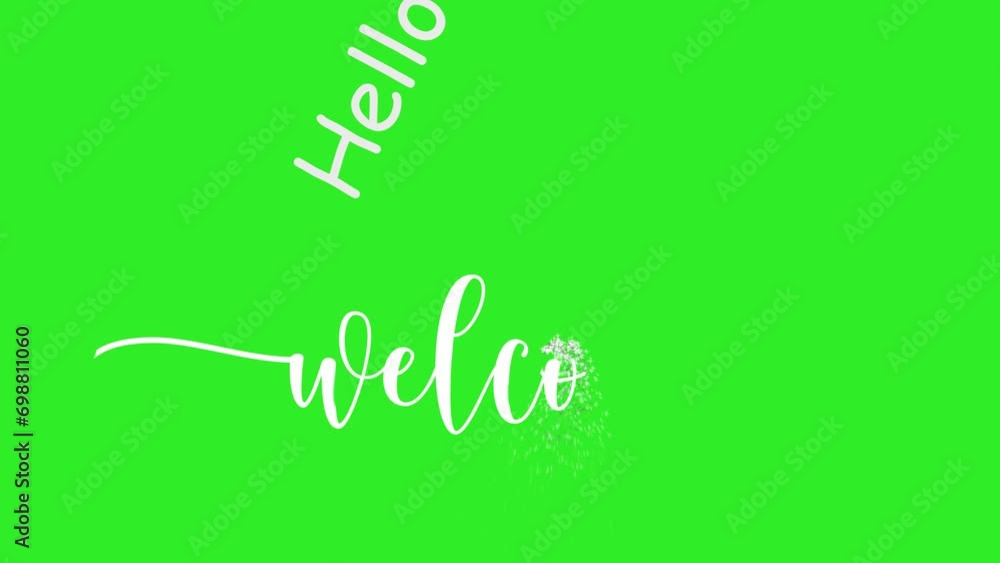 Hello and welcome animation on green screen . Cool hello and welcome text animation perfect for an opening something animation or for a welcome greeting. Hello and welcome animation on green screen . Cool hello and welcome text animation perfect for an opening something animation or for a welcome greeting.