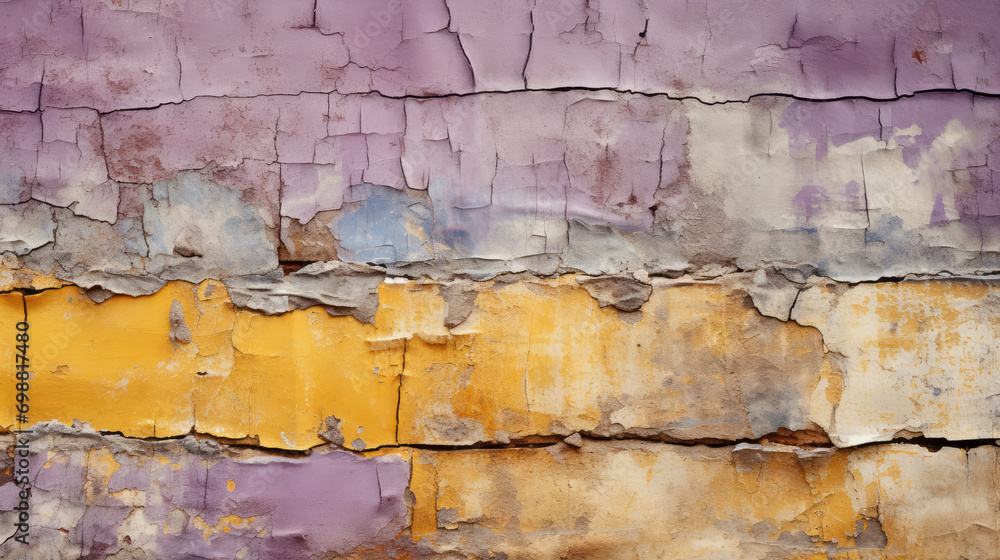 A Weathered Wall: Peeling Paint Reveals Layers of History