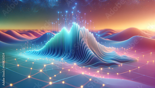 Abstract representation of GANs: Serene gradient backdrop with minimalist design