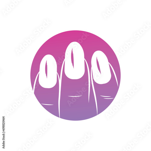 Nail polish or nail salon logo design template with creative concept