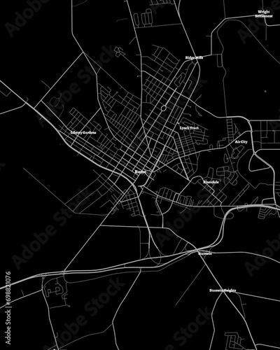 Rome New York Map, Detailed Dark Map of Rome New York photo