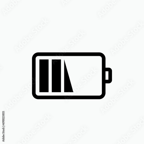 Battery Icon. Power, Energy Symbol. Applied for Design, Presentation, Website or Apps Elements.      