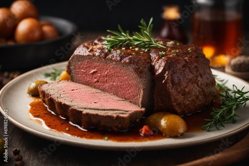 grilled steak (Sauerbraten)