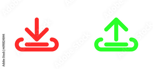 download and upload icon set