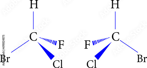 chemical structure of Stereoisomers .Vector illustration. 