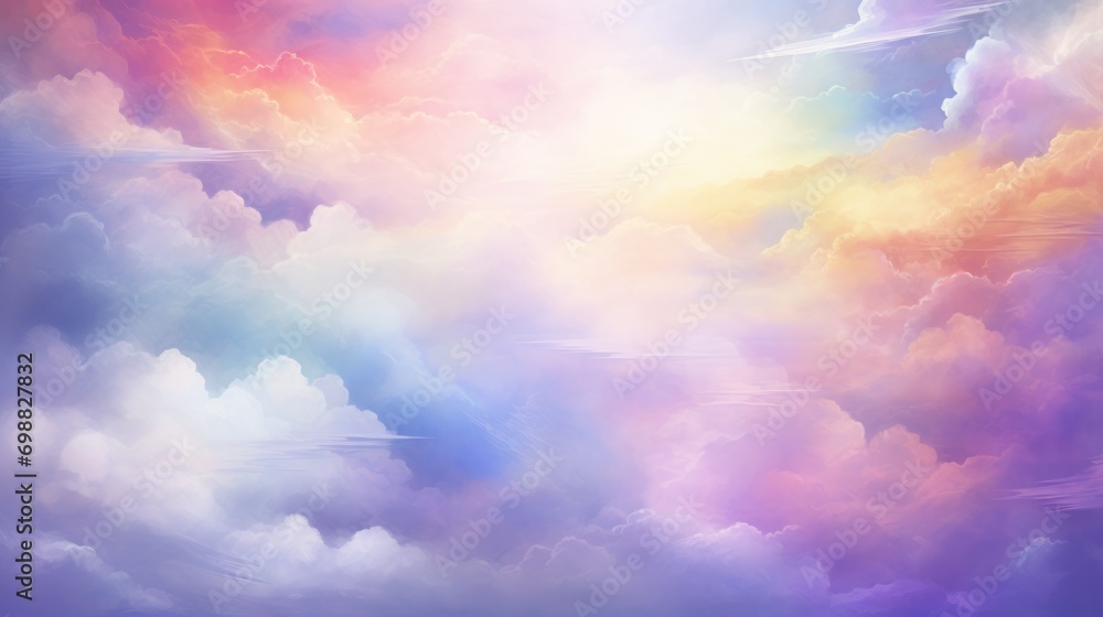 Colorful sky background with vibrant sunrise clouds. Abstract natural backdrop.