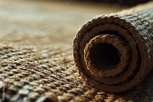 Detailed texture of an eco-friendly yoga mat
