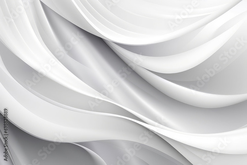 Wallpaper Mural Wave Background. Abstract White Minimalistic Texture. Template 3d Illustration. silk cloth background. Torontodigital.ca