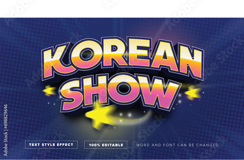 Korean Show Text Style Effect Editable