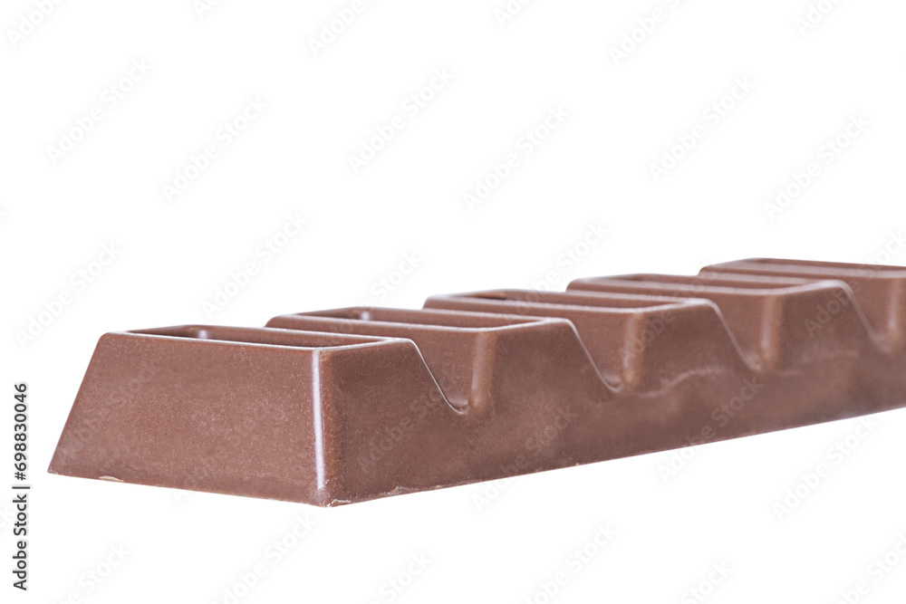 Chocolate macro photo. Chocolate bar isolate. Chocolate macro photo. Chocolate bar isolate.