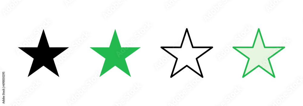 Star Icon set. rating icon vector. favourite star icon Star Icon set. rating icon vector. favourite star icon