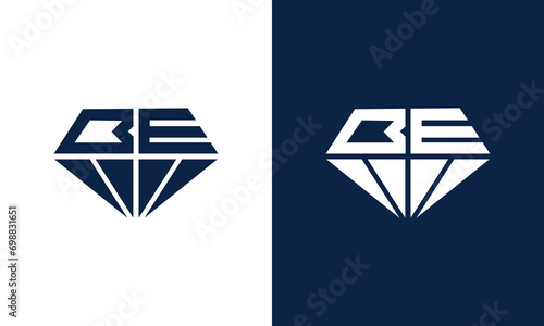 initials be technology monogram logo design vector