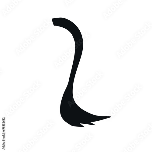Vector hand drawn doodle sketch cow donkey tail isolated on white background 